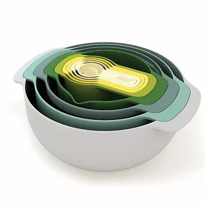 NEW JOSEPH JOSEPH NEST 9 PLUS OPAL Measuring Cups Spoons Bowl Sieve Colander • $76.46