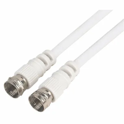 Lead Flylead Cable Length 2 Mt Screw F-Plug Male F Connector Sky Cable Satellite • £3.46