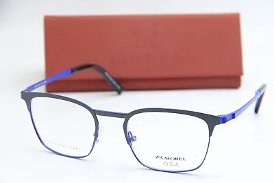 New Morel Oga 10156o Gb08 Gunmetal Blue Black Authentic Eyeglasses W/case 54-21 • $132.61