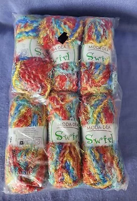 Coats Moda Dea Yarn Swirl Multicolored Happy 3940  Lot Of 6 Lot 4490 NOS • $21.50