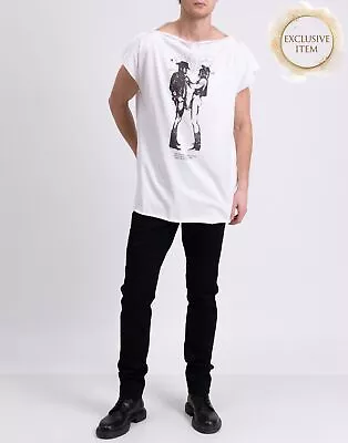 RRP€162 VIVIENNE WESTWOOD WORLDS END Unisex T-Shirt One Size Vulgar Cowboy Print • $9.25