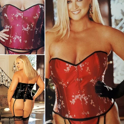 £48.50 • Buy Shirley Of Hollywood Brocade Satin Bustier 38 40 42 Women Designer Basque Corset