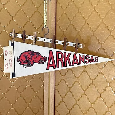 Vintage Rare University Of Arkansas Razorbacks USA State Felt Pennant 26.5  • $39.99