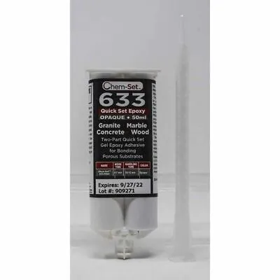 ChemSet 633 Quick Set Epoxy 50ml Cartridge (1:1) W/ 190-620 Mixing Tip • $14.99
