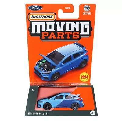 MATCHBOX Moving Parts Ford Focus Rs Blue 1:64 Diecast New • £20