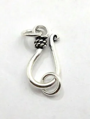 12 Pcs 21x10mm Bali S Hook Clasp Antique Sterling Silver Plated 530 Mtt-290 • $6.99