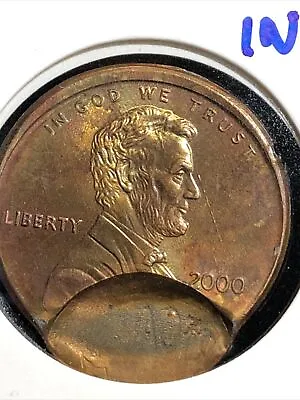 $53 • Buy 2000 Lincoln Cent Error Broadstruck With Brockage Indent  Neat  Error