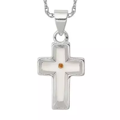 925 Sterling Silver Mustard Seed Cross Necklace Charm Pendant • $214