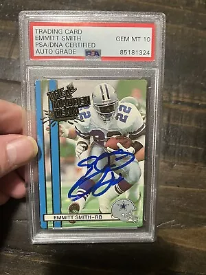 Autographed Emmitt Smith 1990 All Madden Team RC PSA Signed 10 Auto Grade • $199