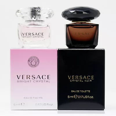 2pc Mini Gift Versace Bright Crystal EDT 5ml And Crystal Noir EDT 5ml NEW!! • $19.99