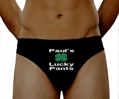 Personalised Valentines Pants Mens Briefs 4 Clover Lucky Underwear Husband Gifts • £10.88