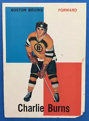 1960-61 Topps Hockey - CHARLIE BURNS - Boston Bruins - #24 • $4.99