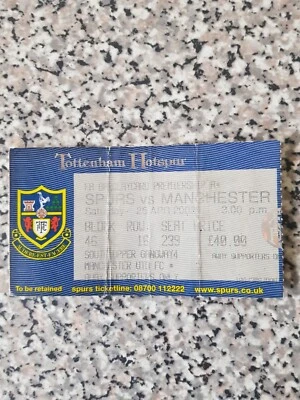£1.79 • Buy MATCH TICKET PREMIER LEAGUE SPURS V MAN UTD 26th Apr 2003