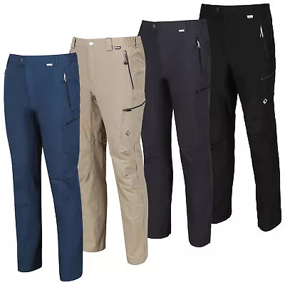 Regatta Mens Highton Trousers Stretch Walking Pants Water Repellent UV Protect • £21.85