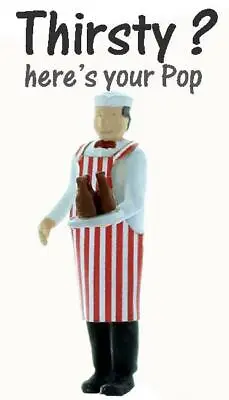 N Scale SODA JERK Classic Era Diner Figure Comes All Painted For You • $9.99