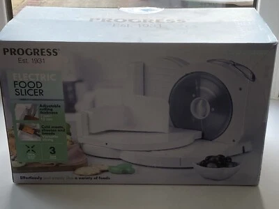 £29.99 • Buy Progress 150W White Electric Kitchen Cheese Meat Blade Slice Cutter Food Slicer