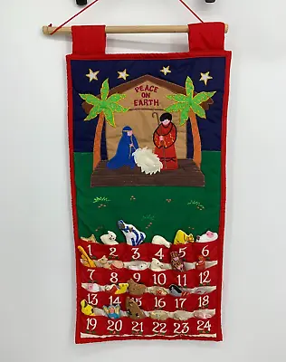 Alma's Designs Fabric Advent Calendar Christmas Countdown Nativity 25 Pieces • $37.85