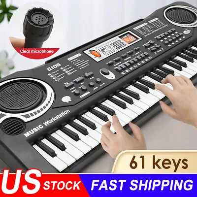 Kids 61 Key Music Electronic Keyboard Electric Digital Piano Organ Xmas Gift US • $22.56