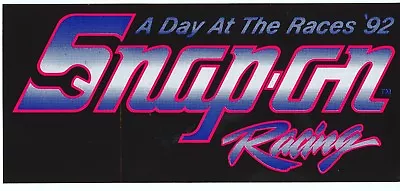 NEW Vintage Snap-on Tools '92 Day At The Races  Tool Box Sticker Emblem Decal • $18.46