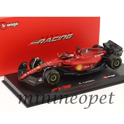 BBURAGO FORMULA 1 FERRARI F1-75 2022 1/43 W DRIVER CHARLES LECLERC #16 36831 CL • $12.25