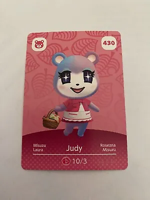 430 JUDY Animal Crossing Amiibo Card  Authentic ACNH Inc TRACKING • $12.50