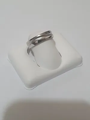 925 Silver Ladies Plain Ring Size M • £7.45