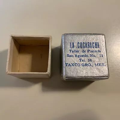 Vintage Taxco Mexico Cardboard Gift Jewelry Trinket Box La Cucaracha • $10