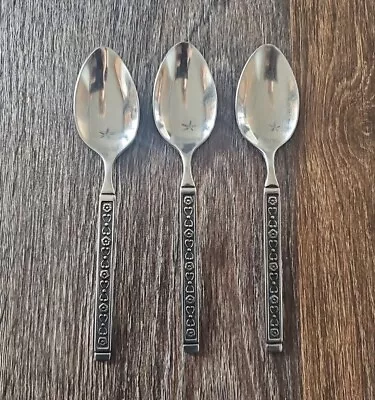 Gorham Hacienda 3 Tablespoons Vintage Stainless Steel Flatware Black Accents • $8.39