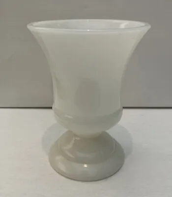 Vintage  Napco 6  Footed Milk Glass White Flower Vase Planter Urn • $14.69