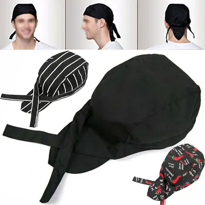 Chef's Skull Cap Chef Hat Professional Catering Chef Car Adjustable Chef Hats • £3.69