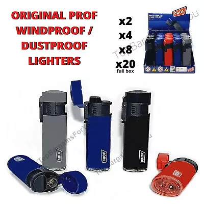 £7.95 • Buy PROF Electronic Windproof Lighter Set Jet Flame Stylish Dustproof Gas Refillable