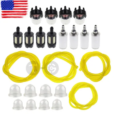  4 Sizes Fuel Filter Line Hose Primer Bulb Kit For Poulan Weed Eater Gas Trimmer • $9.99