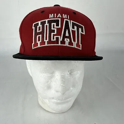 Miami Heat 2014 Mitchell & Ness Snapback Cap NBA Hardwood Classics Red Flat Brim • $11.51