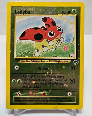 Ledyba 7/18 Reverse Holo Southern Islands Collection DOUBLE SWIRL Pokemon • $14.99