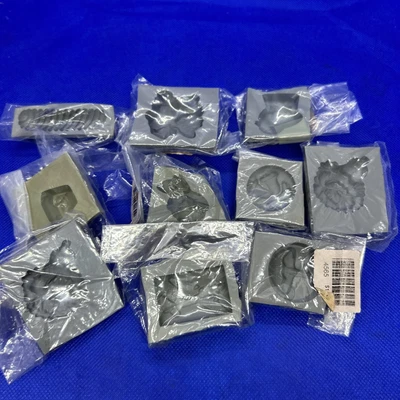 $9.99 • Buy Mixed Lot Of 10 Candy Mint Rubber Molds Can,Bell,Chicken,Flower,Plane +More L