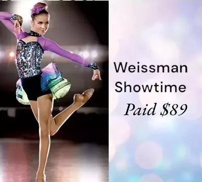 Weissman Me Too 9887 Child Size Medium 10 -12 MC  Sequin Bustle Dance Costume • $39.95