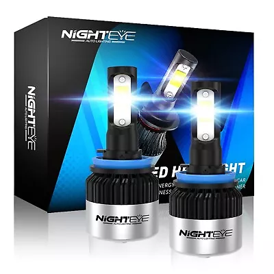 NIGHTEYE H11 LED Headlight Bulb 72W 6500K Conversion Kit 9000LM Extremely Bright • $39.99