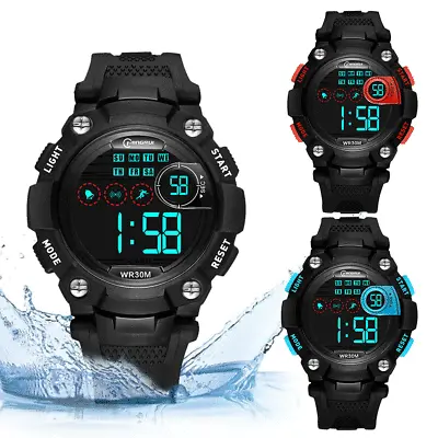 $13.59 • Buy Kids Alarm Watch Waterproof Electronic Digital LED Boys Gift Sports Waterproof