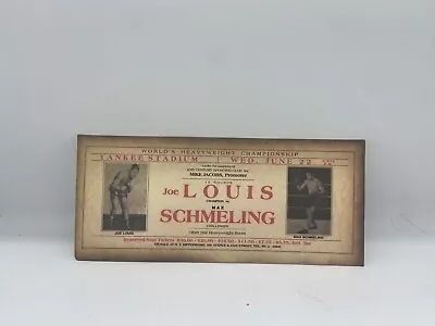 1938 JOE LOUIS Vs MAX SCHMELING ADVERTISEMENT HEAVYWEIGHT CHAMPIONSHIP Reproduct • $24.97