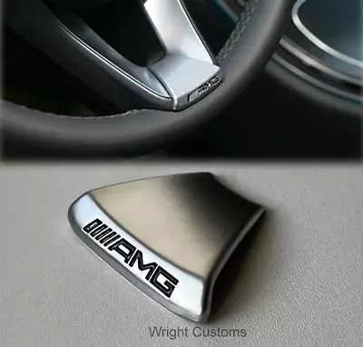 Mercedes AMG Logo Steering Wheel Round Interior Badge Emblem • $12.42