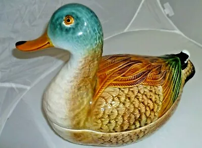 Beautiful Vintage Porcelain Duck Tureen Subtil Portugal No. P64A Mid Century • $199.99