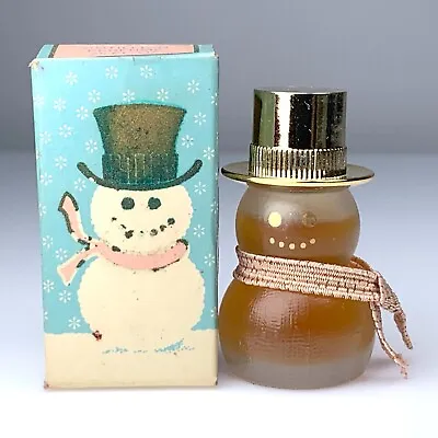 Vintage AVON Snowman Petite Cotillion Perfume With Original Box FULL .25 Oz • $14.59