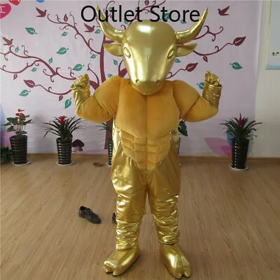 Halloween Cartoon Young Bull Cosplay Mascot Costume Party Xmas Outfit Carnival • $509.15
