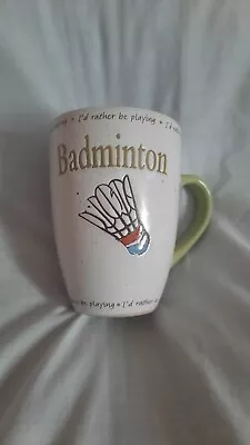 Badminton Mug History And Heraldry Stoneware I'd Rather Be Playing Badminton • £11.99