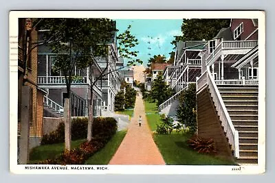 Macatawa MI-Michigan Child On Mishawaka Avenue C1937 Vintage Souvenir Postcard • $7.99