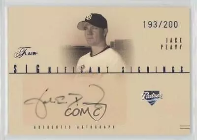 2005 Flair Significant Signings Blue /200 Jake Peavy #SS-JP2 Auto • $14.34