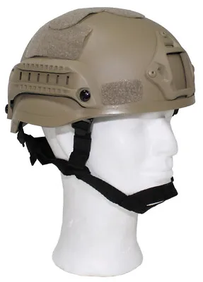 US MICH 2002 Helmet Coyote Tan High-Quality ABS Plastic Adjustable Straps • $74