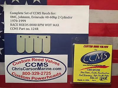 CCMS OMCJohnsonEvinrude Racing Outboard Reeds 40-60hp 2 Cyl. 1970-1999 PN124R  • $45