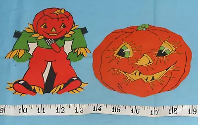 Vintage HALLOWEEN DECORATIONS Cutouts Lot Scarecrow Pumpkin Jol Jack-o-lantern • $20