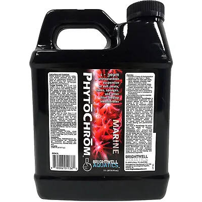 Brightwell Aquatics PhytoChrom 2 Liters Phytoplankton Blend Liquid Coral Food • £56.88